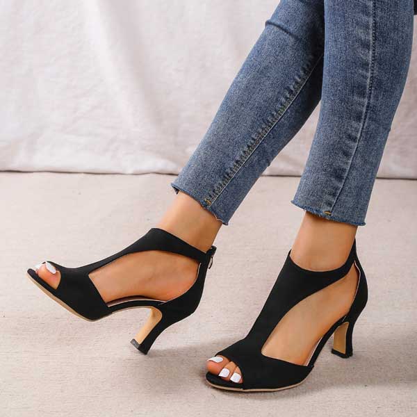 Women's High Heel Sandals with Back Closure