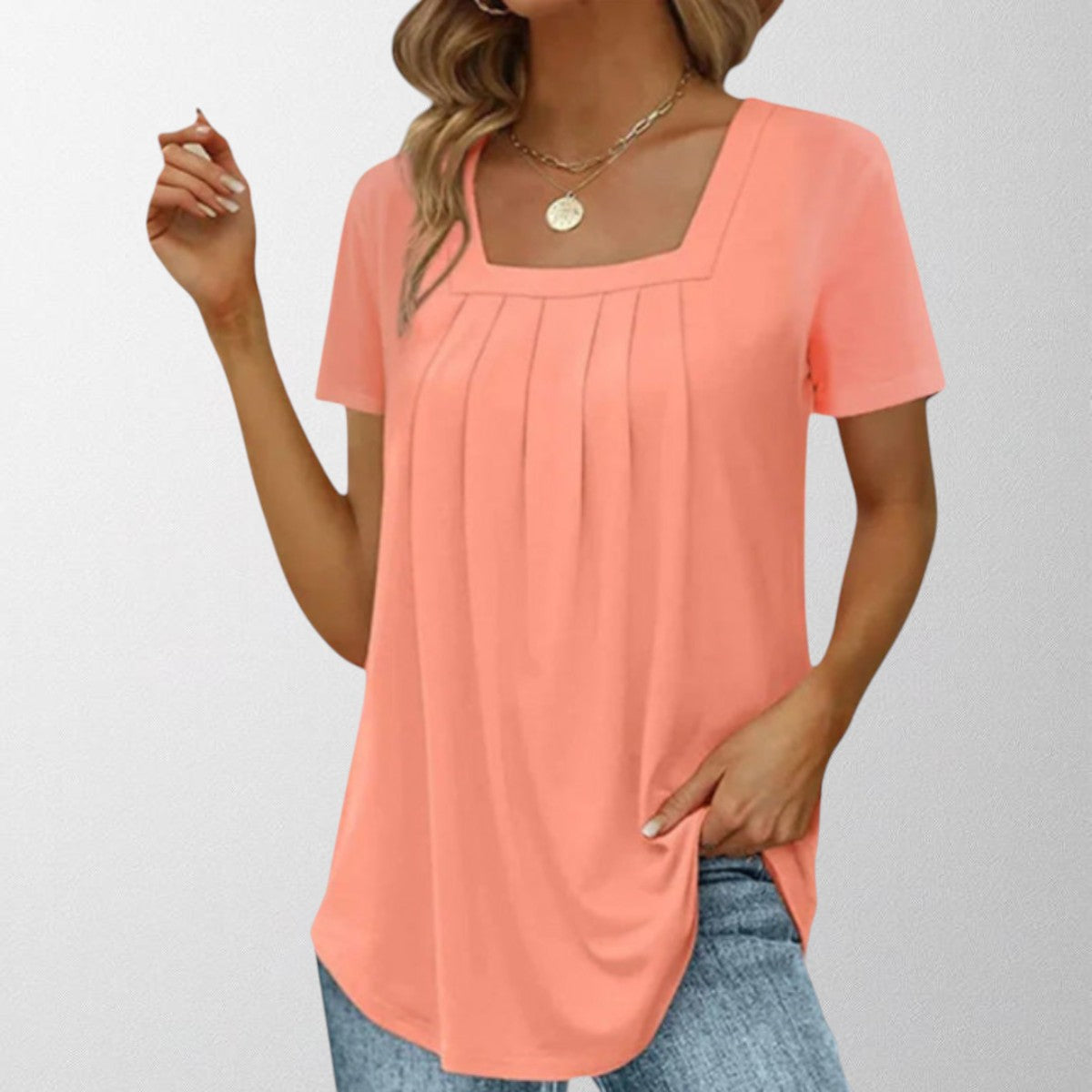 Light Pleated Blouse for Summer for Women