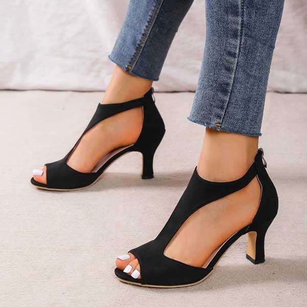 Women's High Heel Sandals with Back Closure