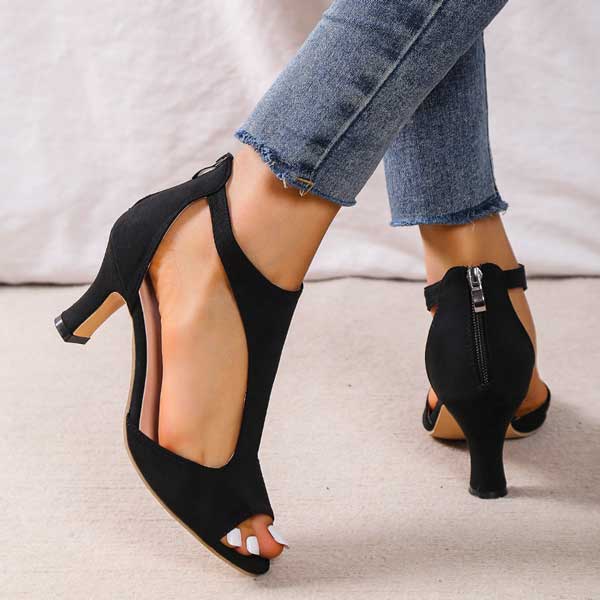 Women's High Heel Sandals with Back Closure