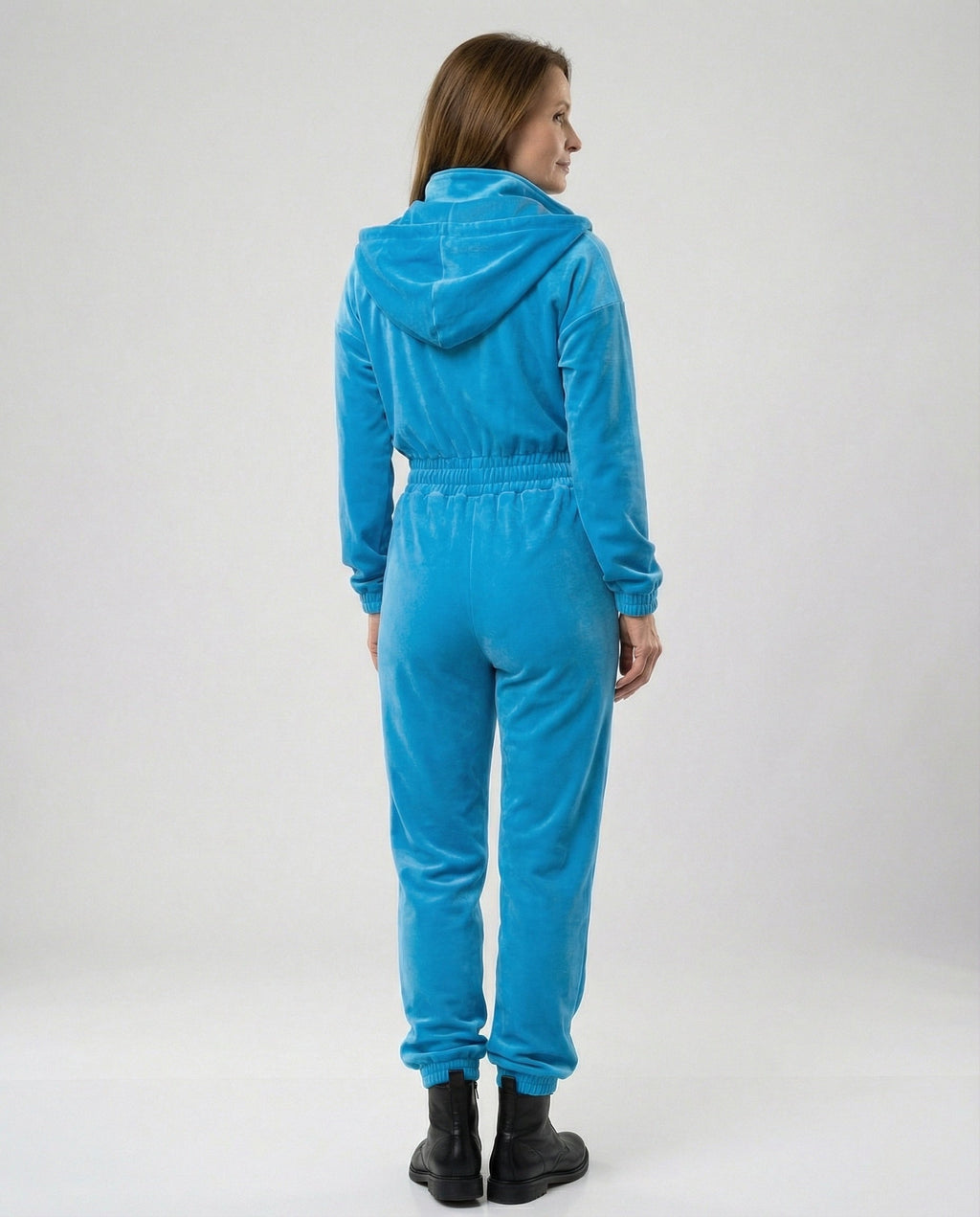 Women's Cotton Blend Casual Hoodie Jumpsuit