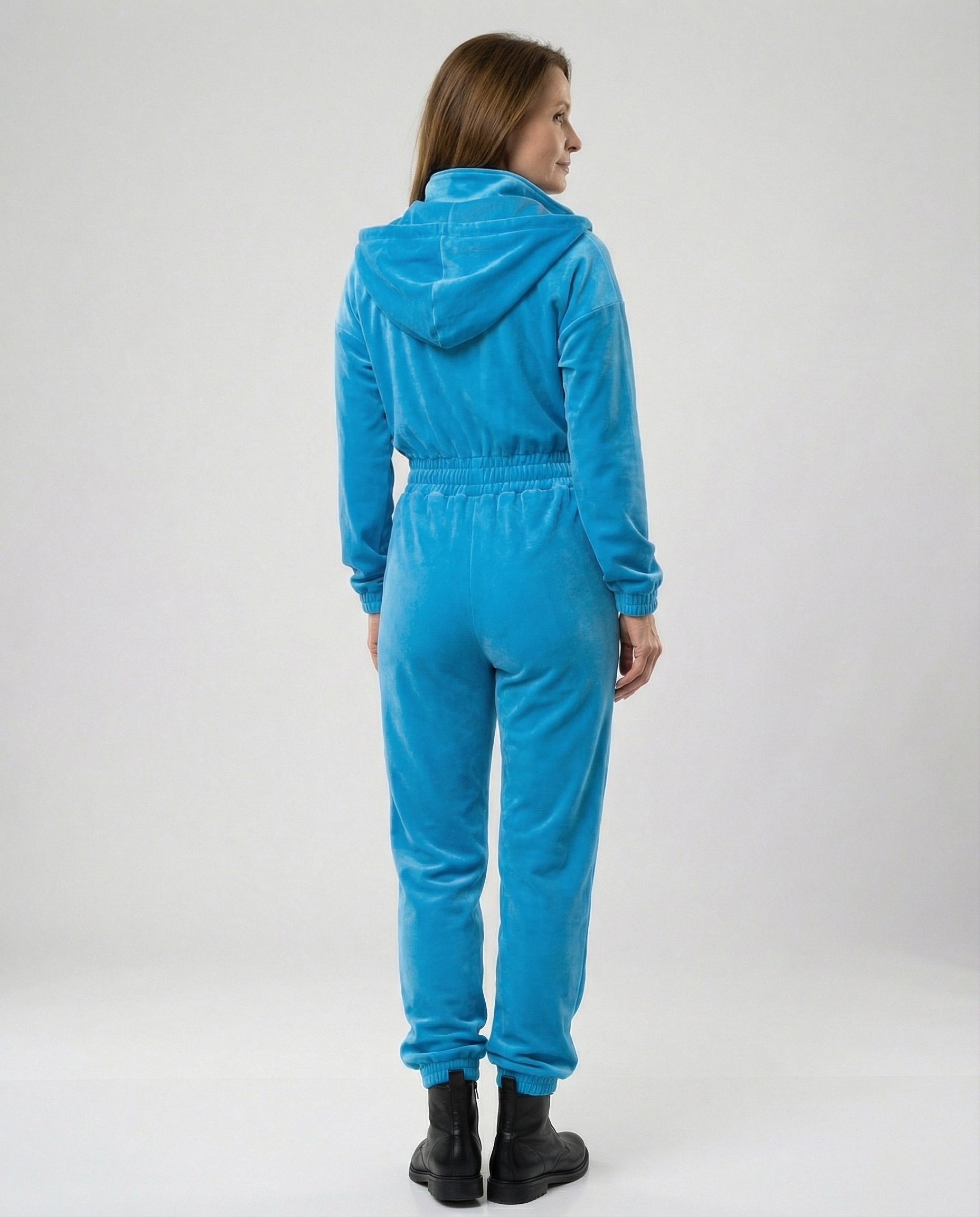 Women's Cotton Blend Casual Hoodie Jumpsuit