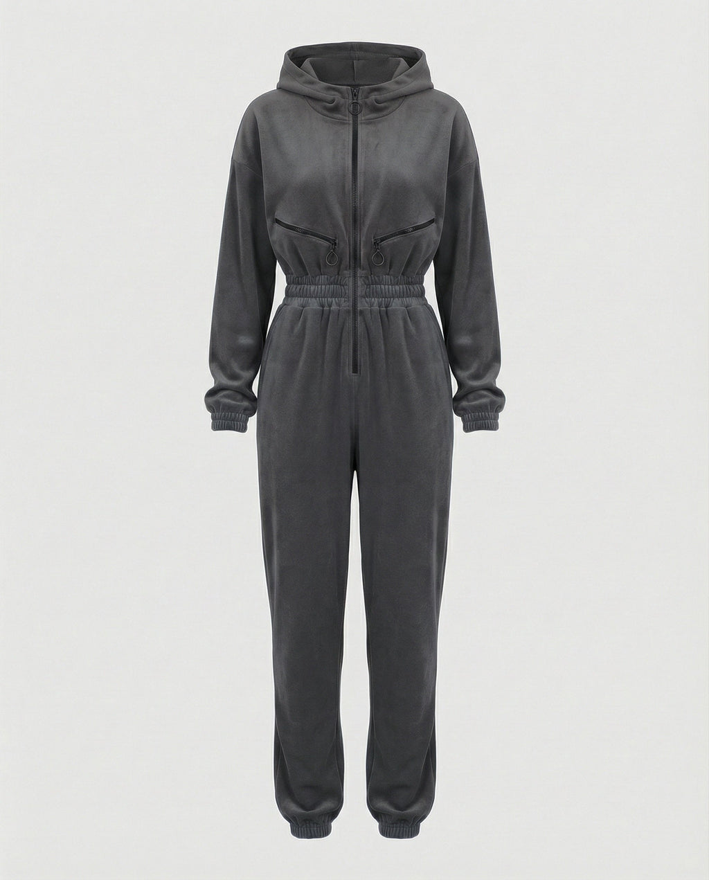Women's Cotton Blend Casual Hoodie Jumpsuit