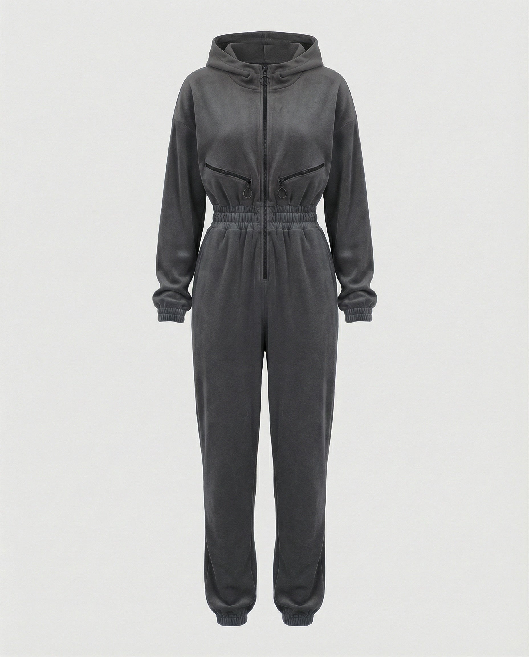 Women's Cotton Blend Casual Hoodie Jumpsuit
