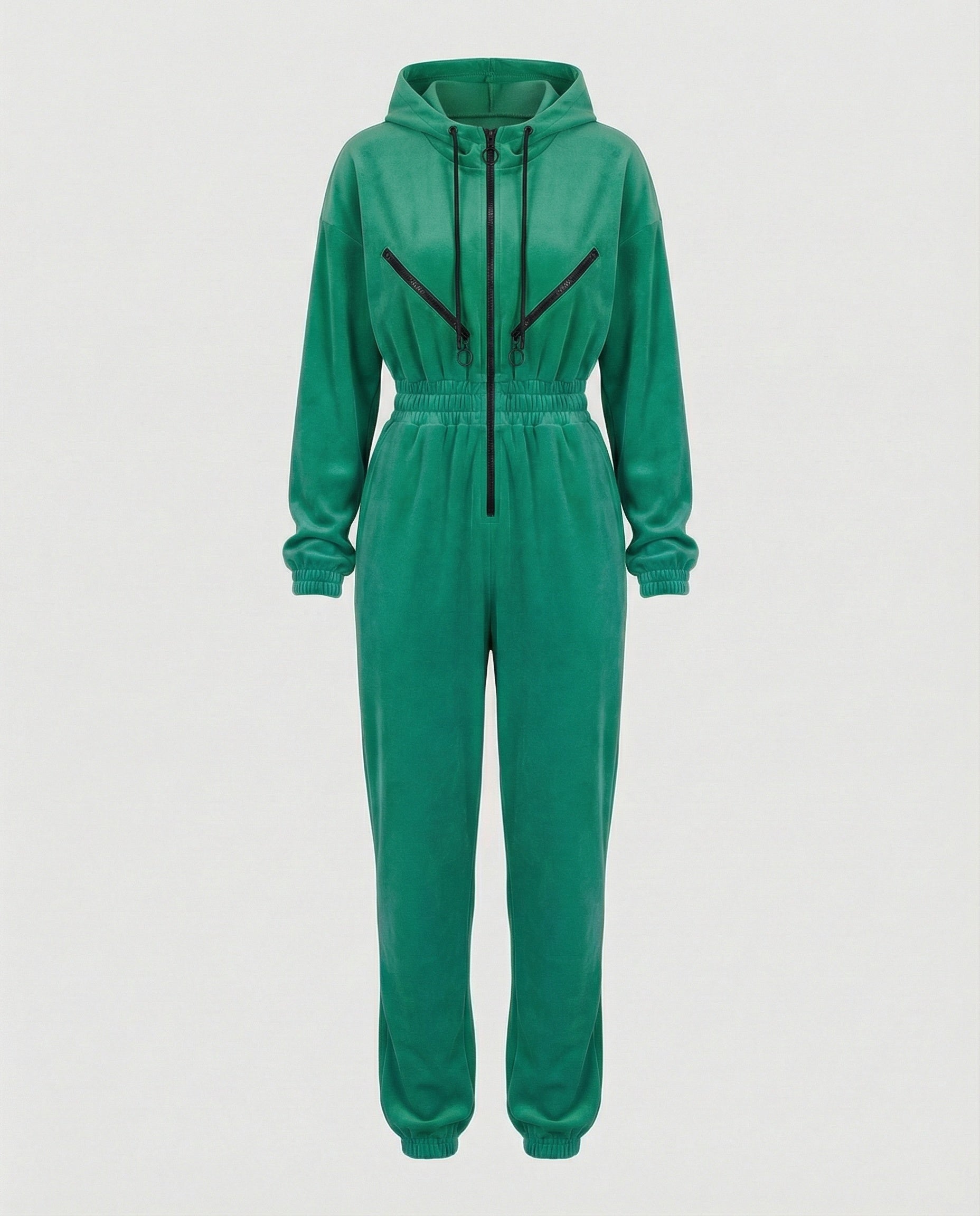 Women's Cotton Blend Casual Hoodie Jumpsuit