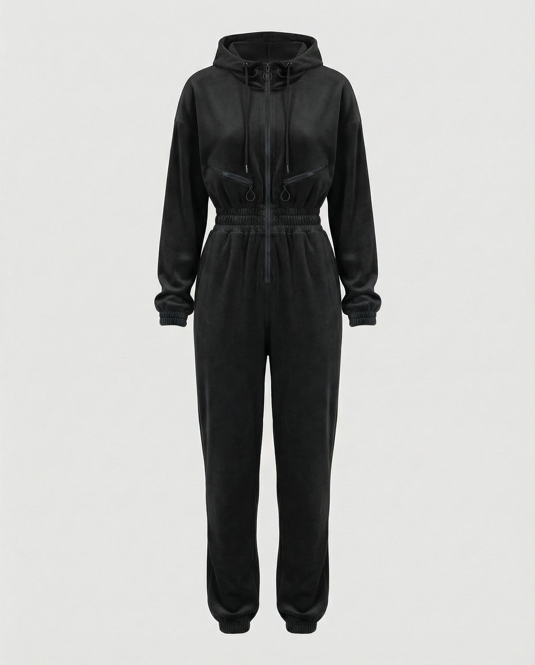 Women's Cotton Blend Casual Hoodie Jumpsuit