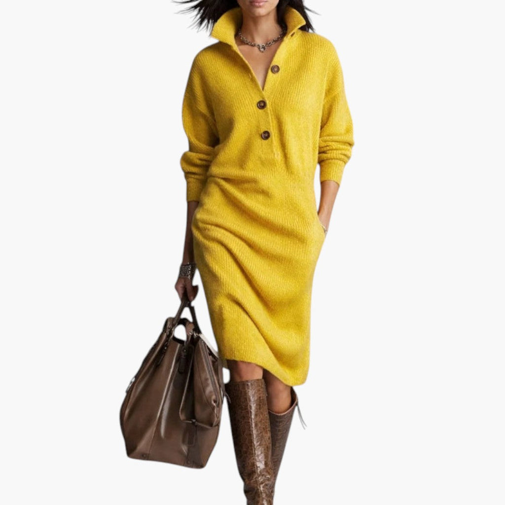 Oversized Ribbed Sweater Dress for Women
