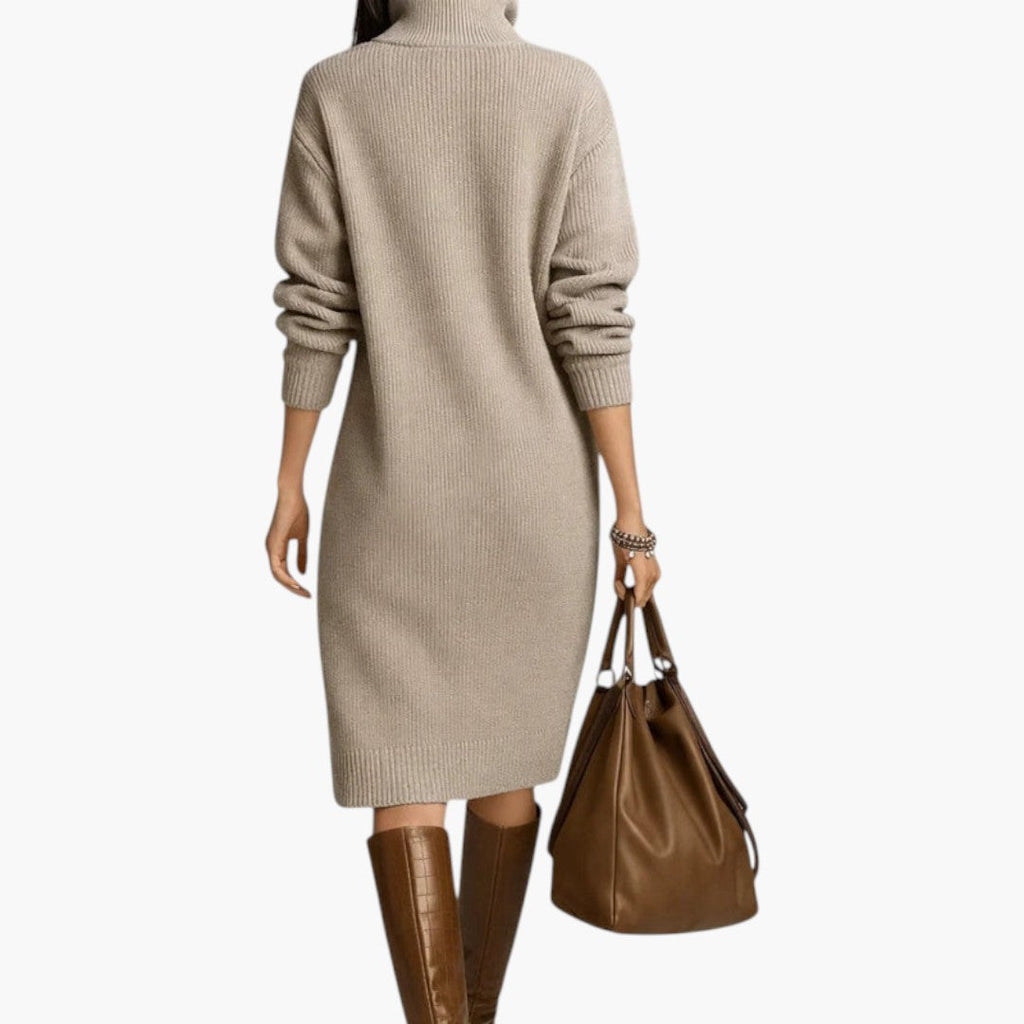 Oversized Ribbed Sweater Dress for Women