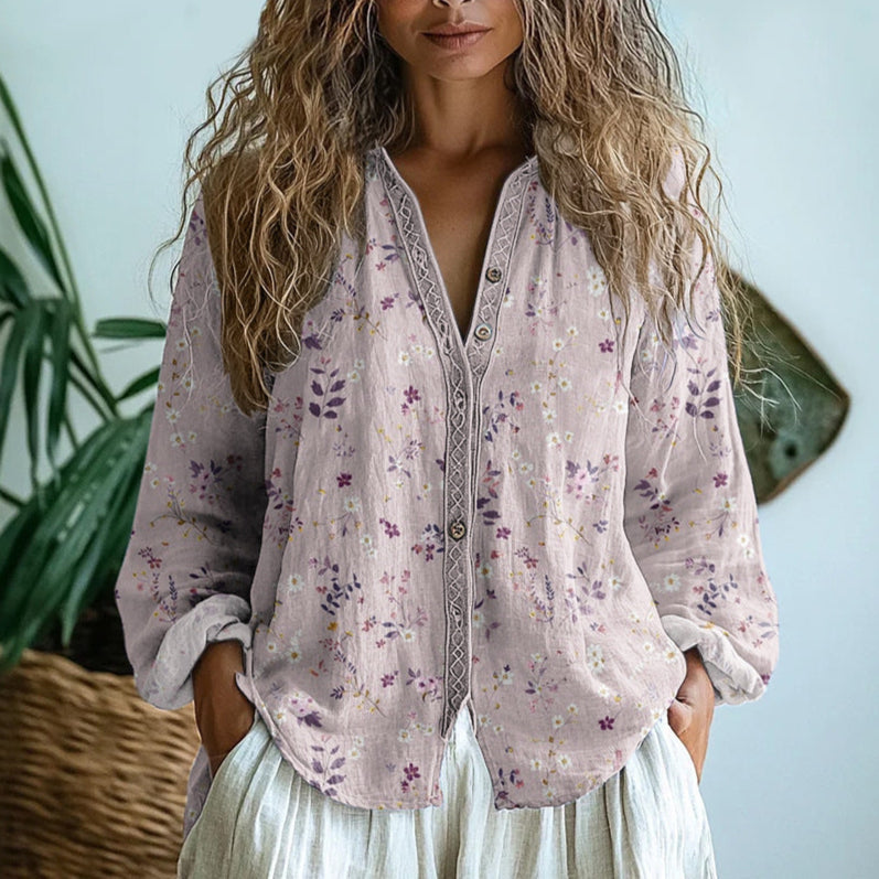 Printed Leaf Blouse for Women | Perfect for Everyday Wear