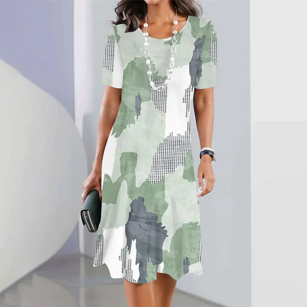 Printed Midi Dress for Women