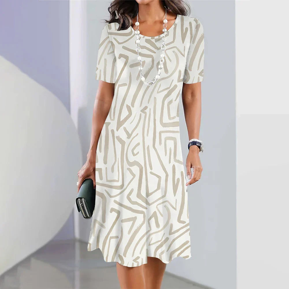 Printed Midi Dress for Women