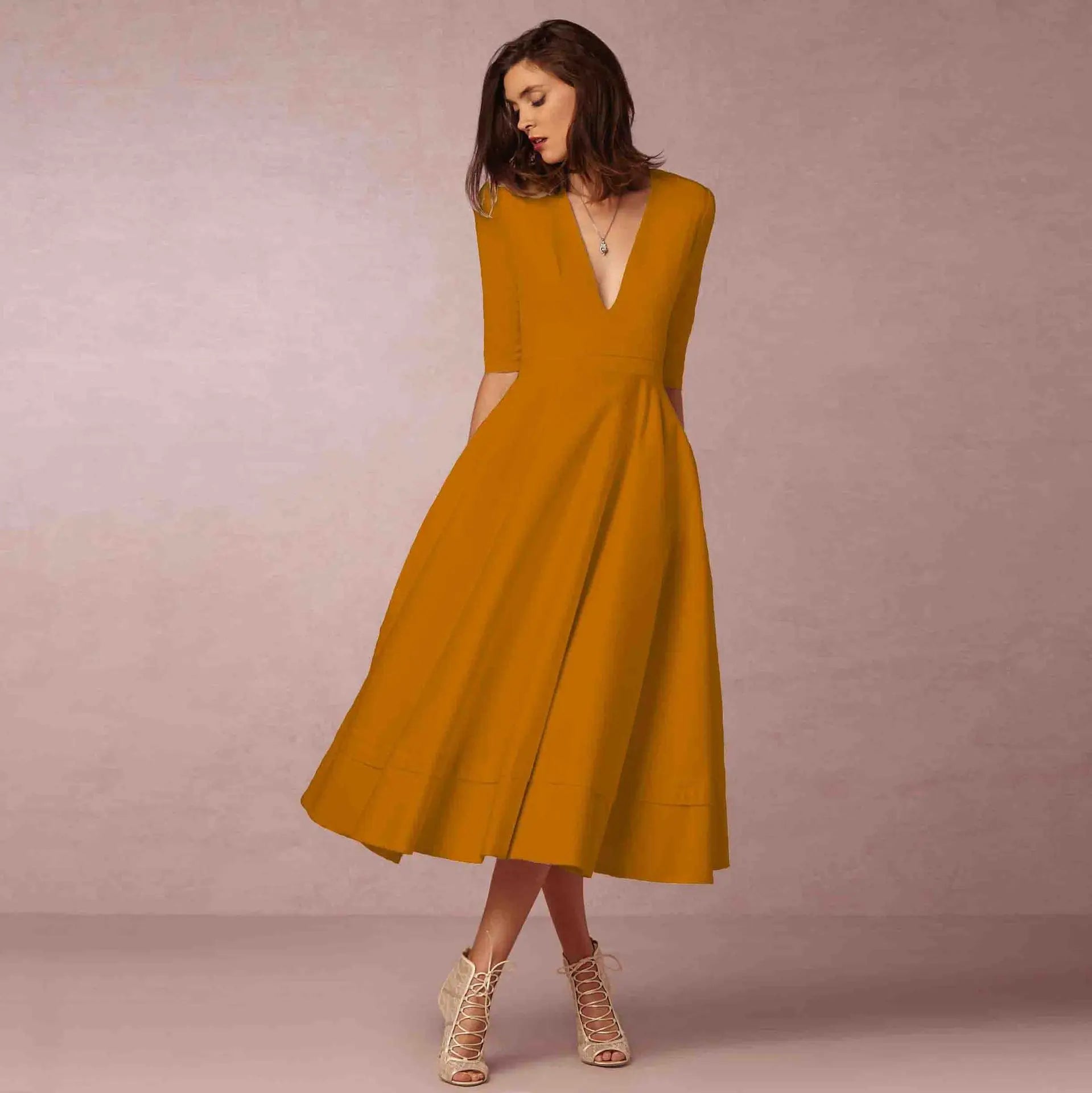 Elegant Midi Dress for Women