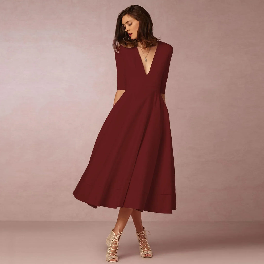 Elegant Midi Dress for Women