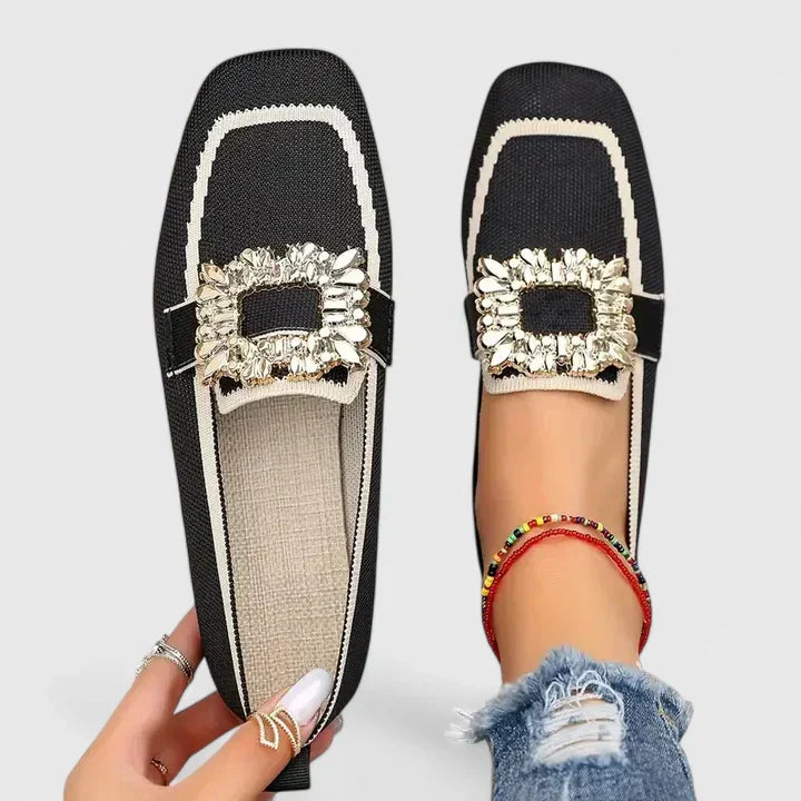 Flat Shoes with Stone Embellishments for Women