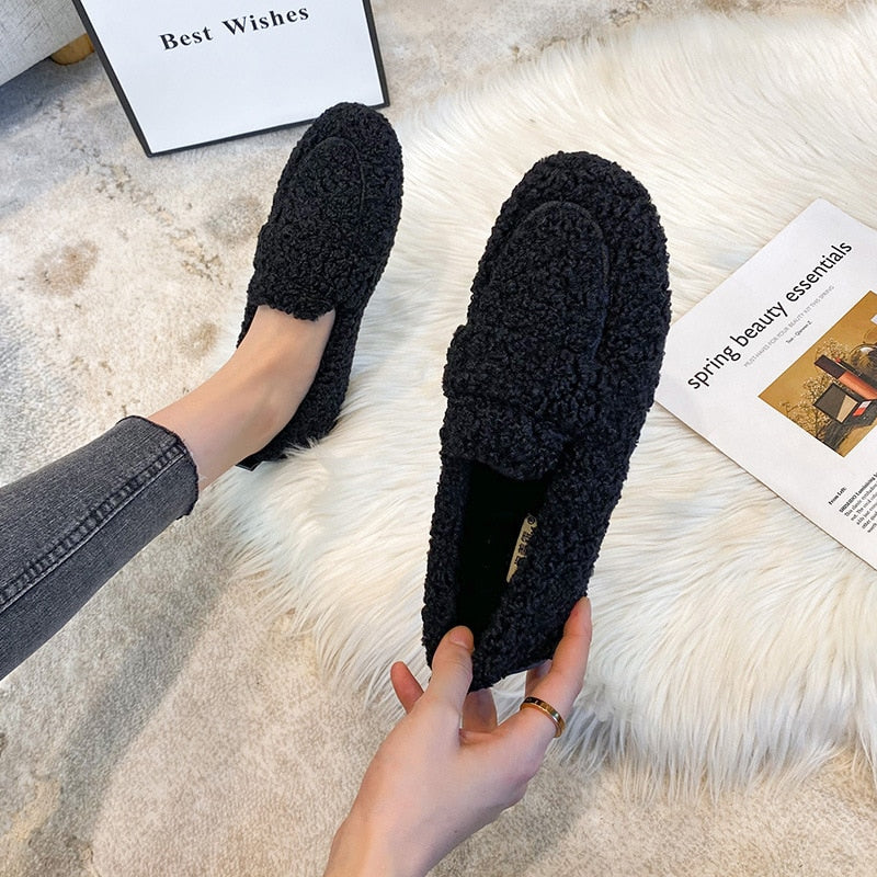 Women's Plush Flat Shoes