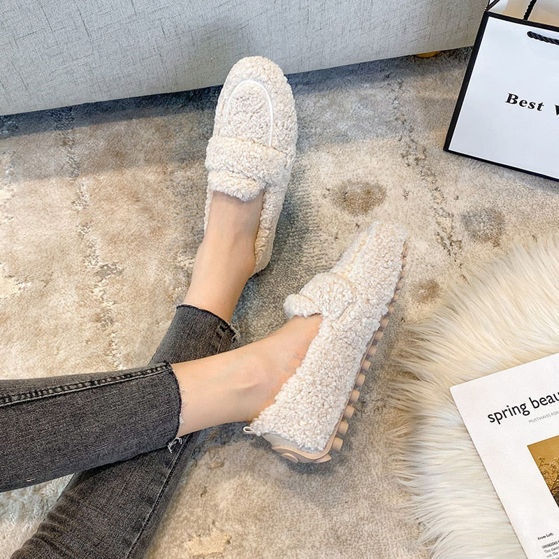 Women's Plush Flat Shoes