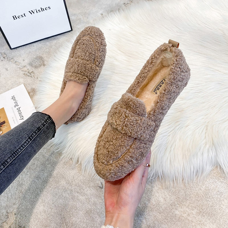 Women's Plush Flat Shoes