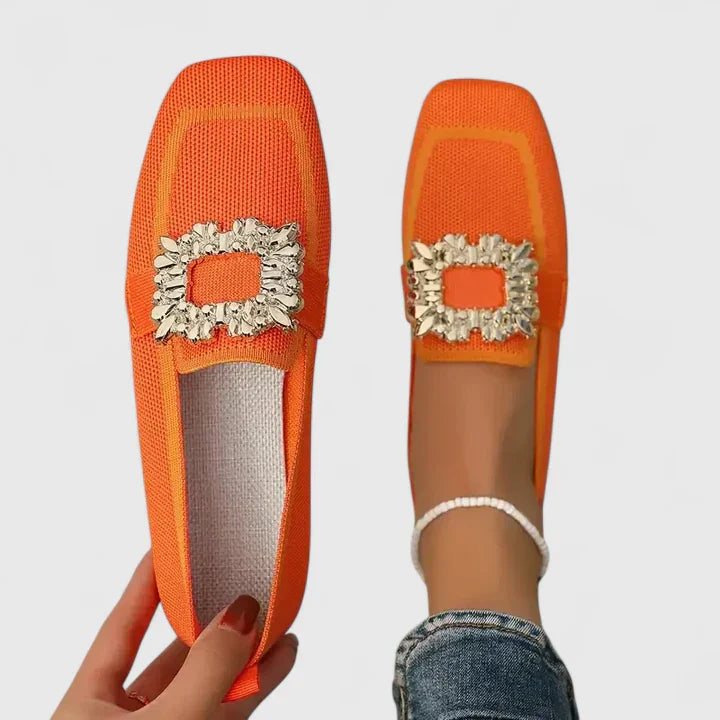 Flat Shoes with Stone Embellishments for Women