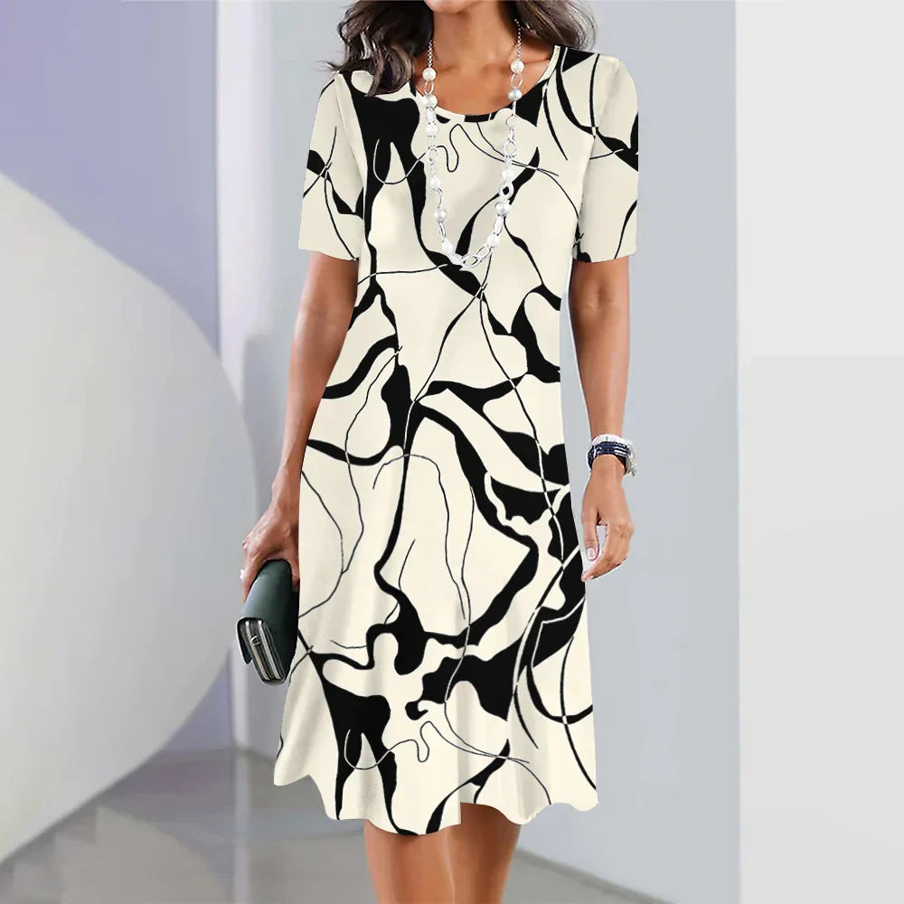 Printed Midi Dress for Women