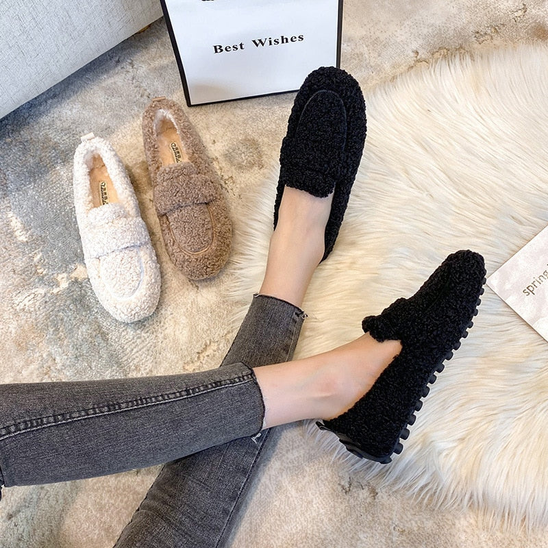 Women's Plush Flat Shoes
