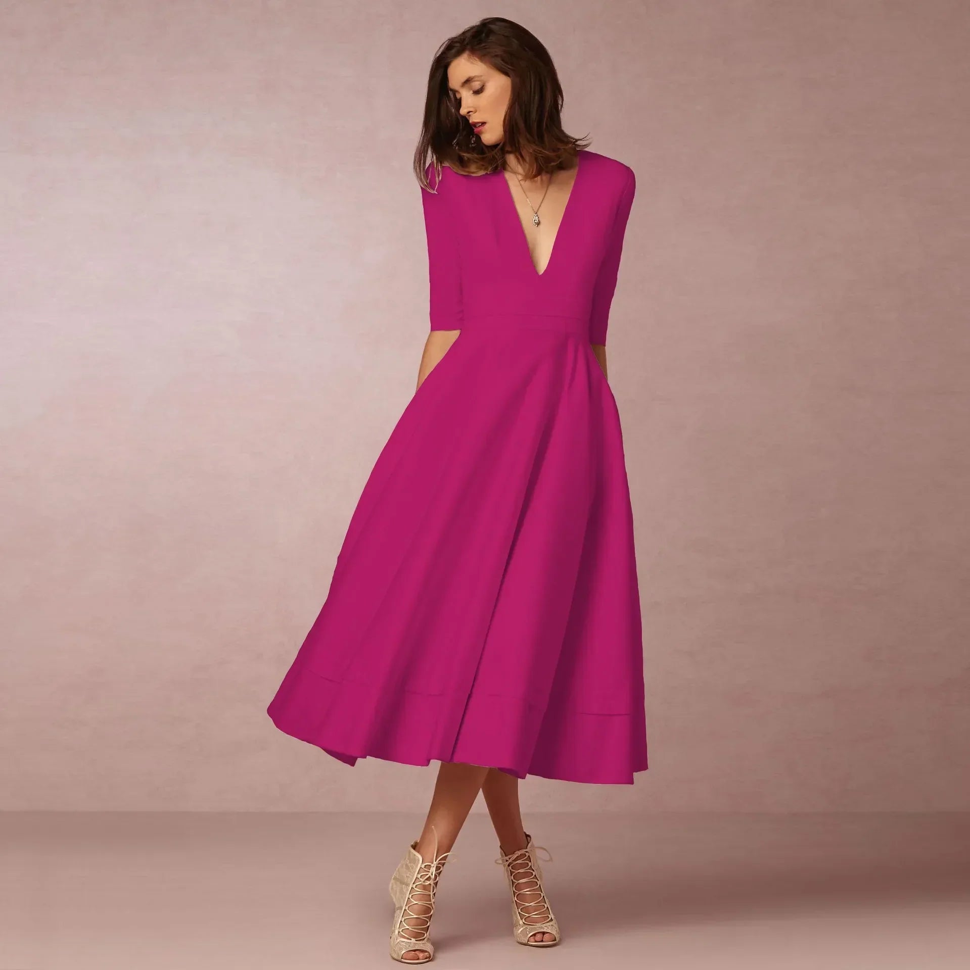 Elegant Midi Dress for Women