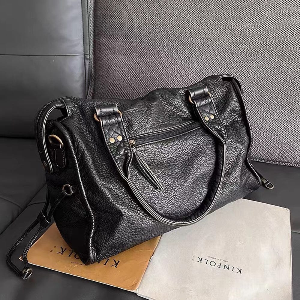 Large vintage-style handbag for women