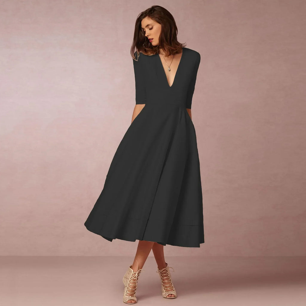 Elegant Midi Dress for Women