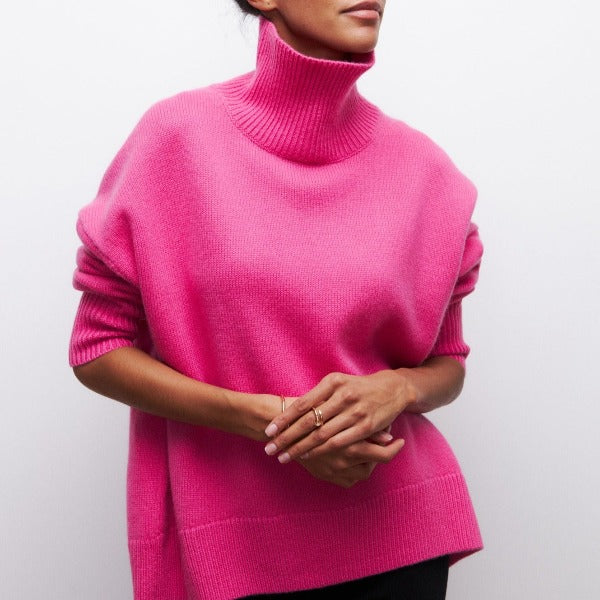 Oversized Turtleneck Sweater for Women