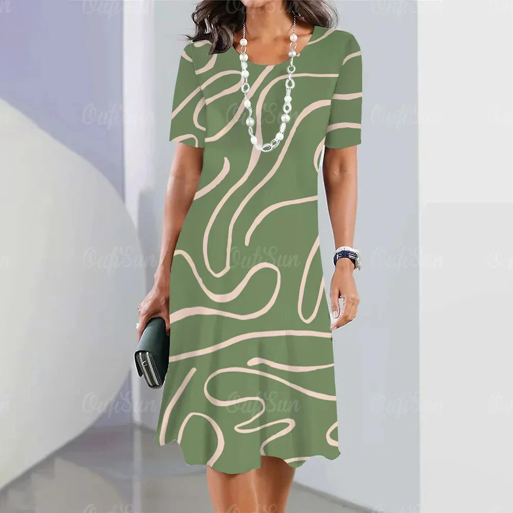 Printed Midi Dress for Women