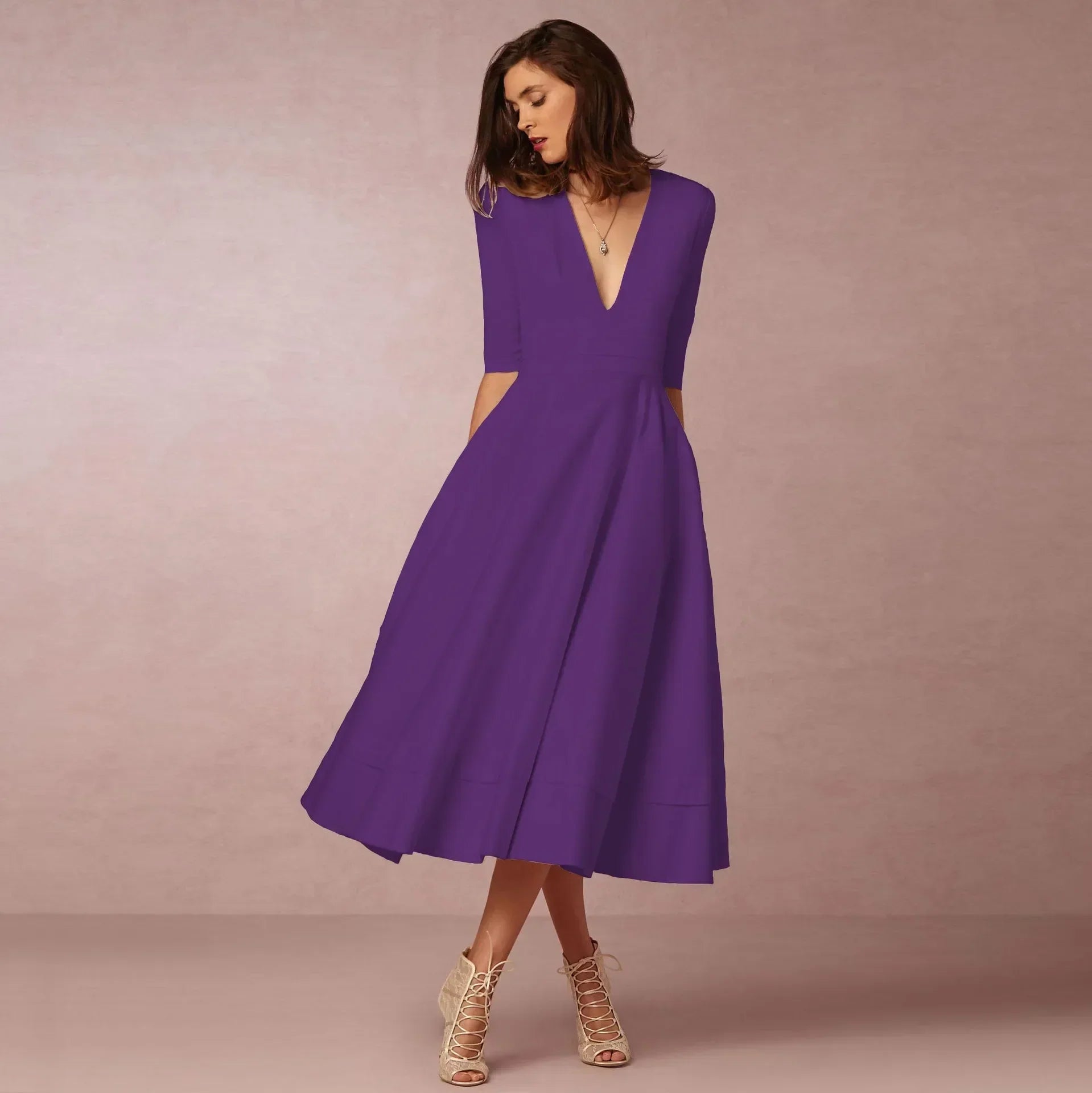 Elegant Midi Dress for Women