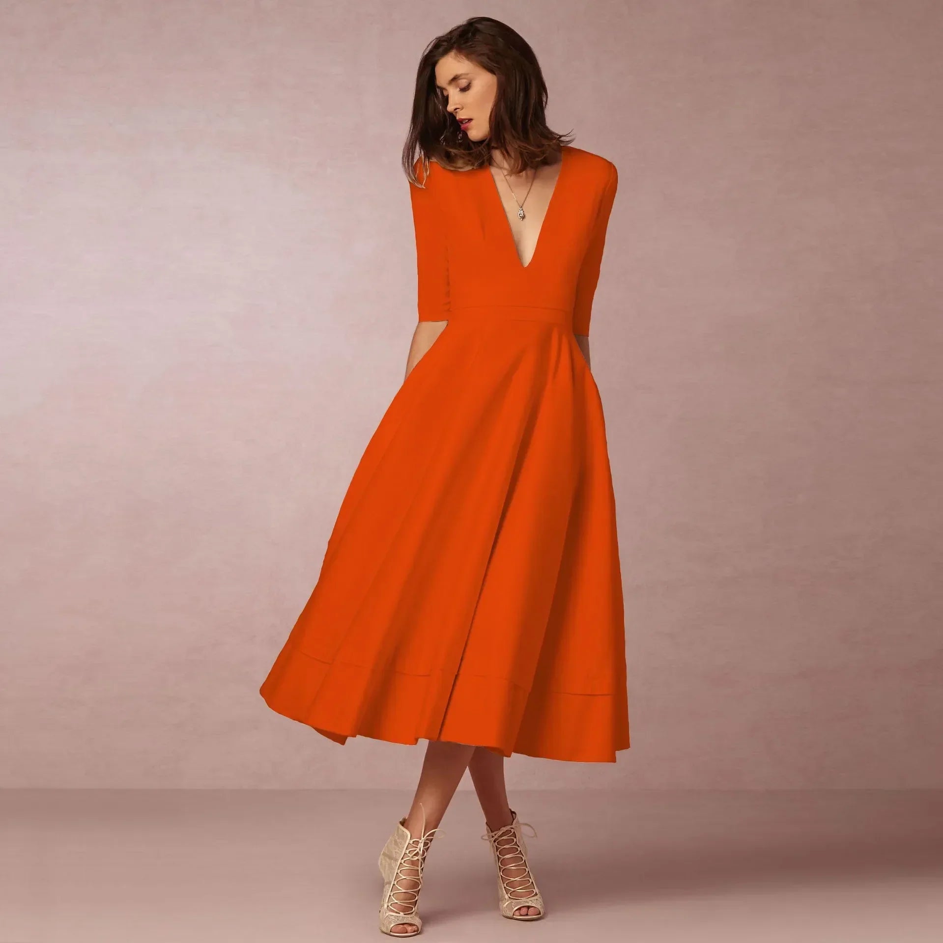 Elegant Midi Dress for Women