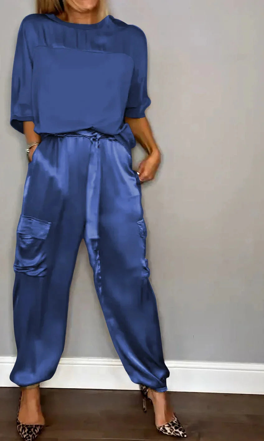 Two-piece satin set for women