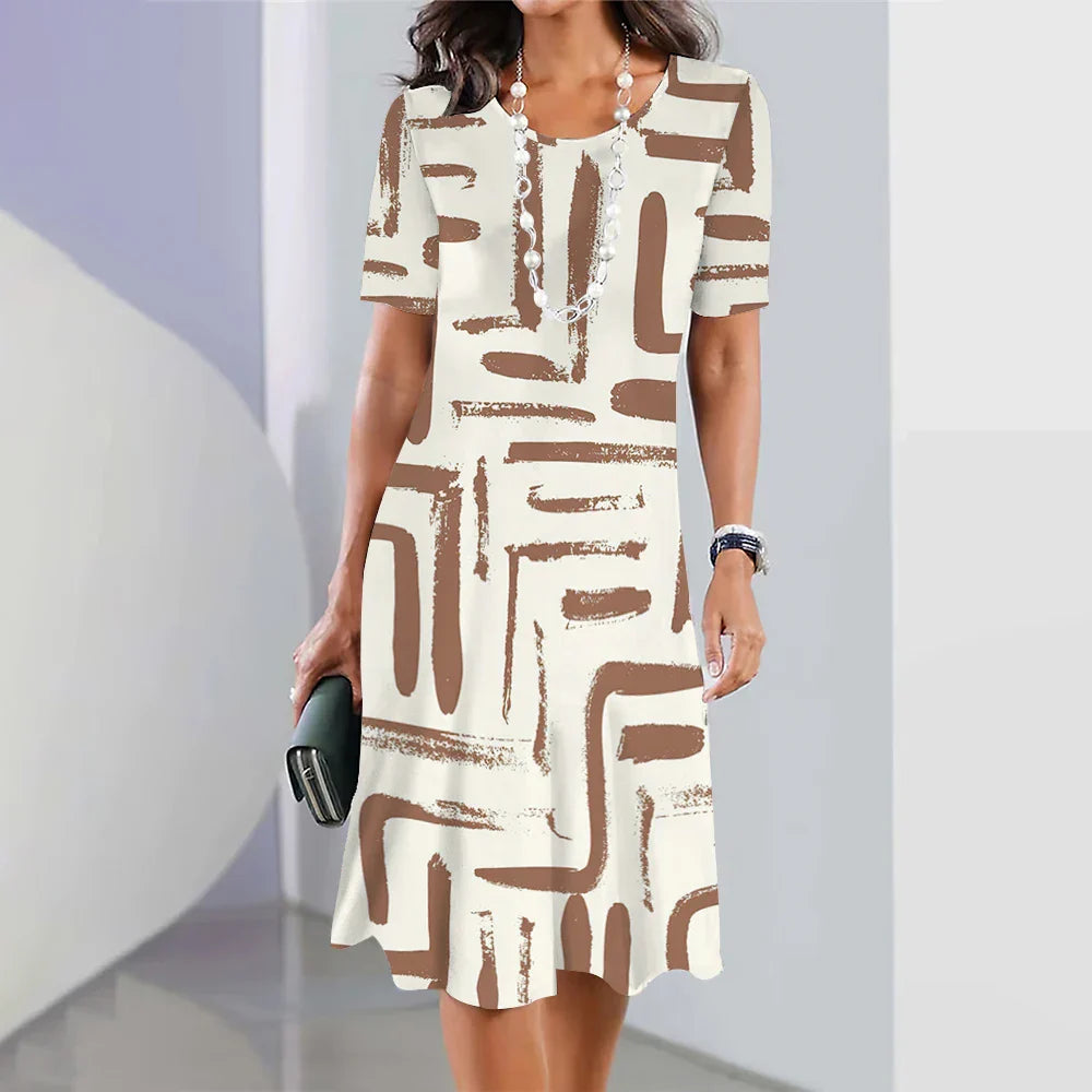Printed Midi Dress for Women