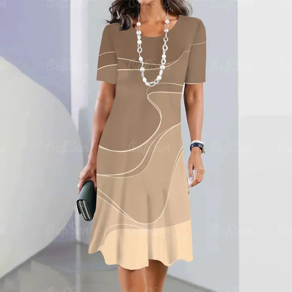 Printed Midi Dress for Women