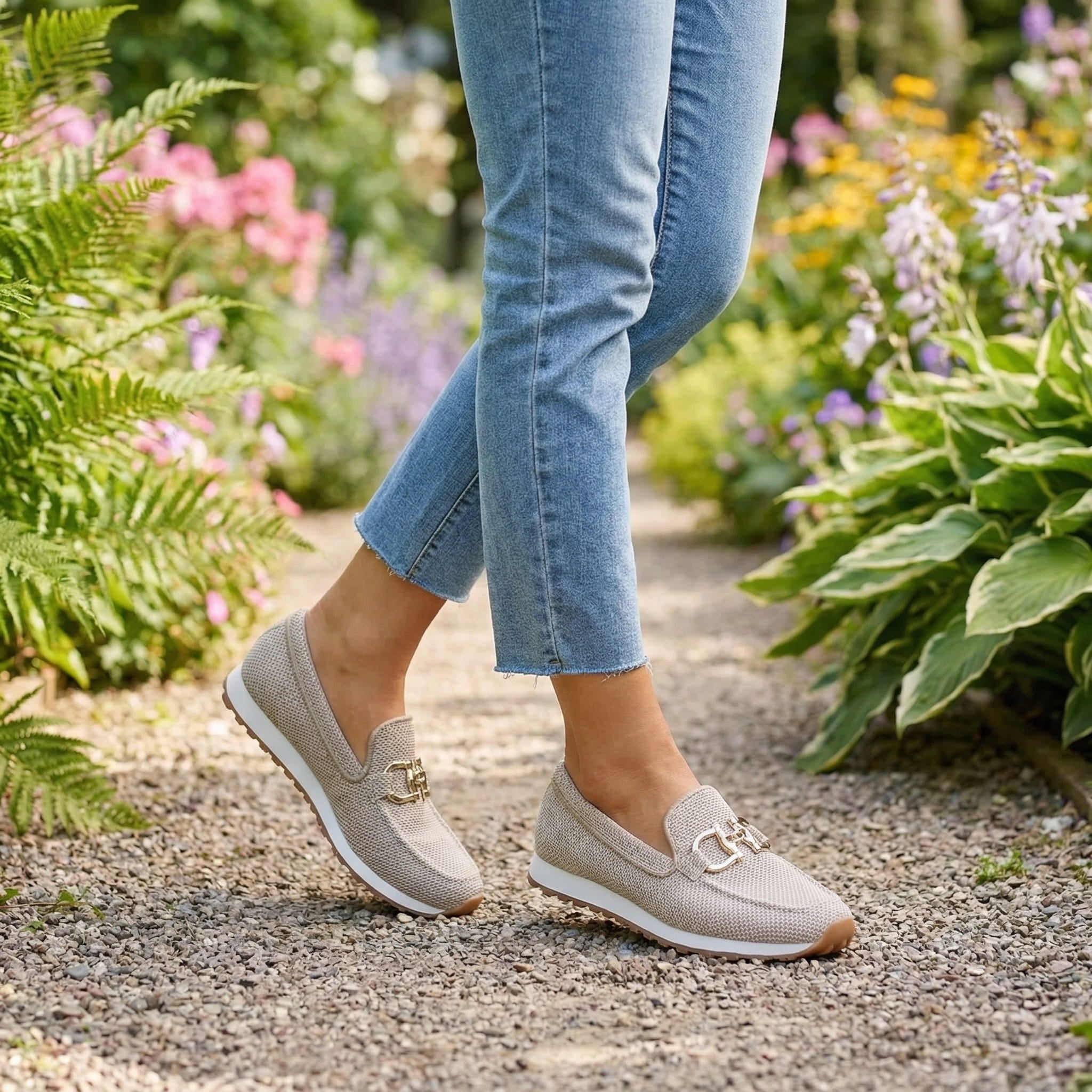 Sporty Loafers with Metallic Detail for Women