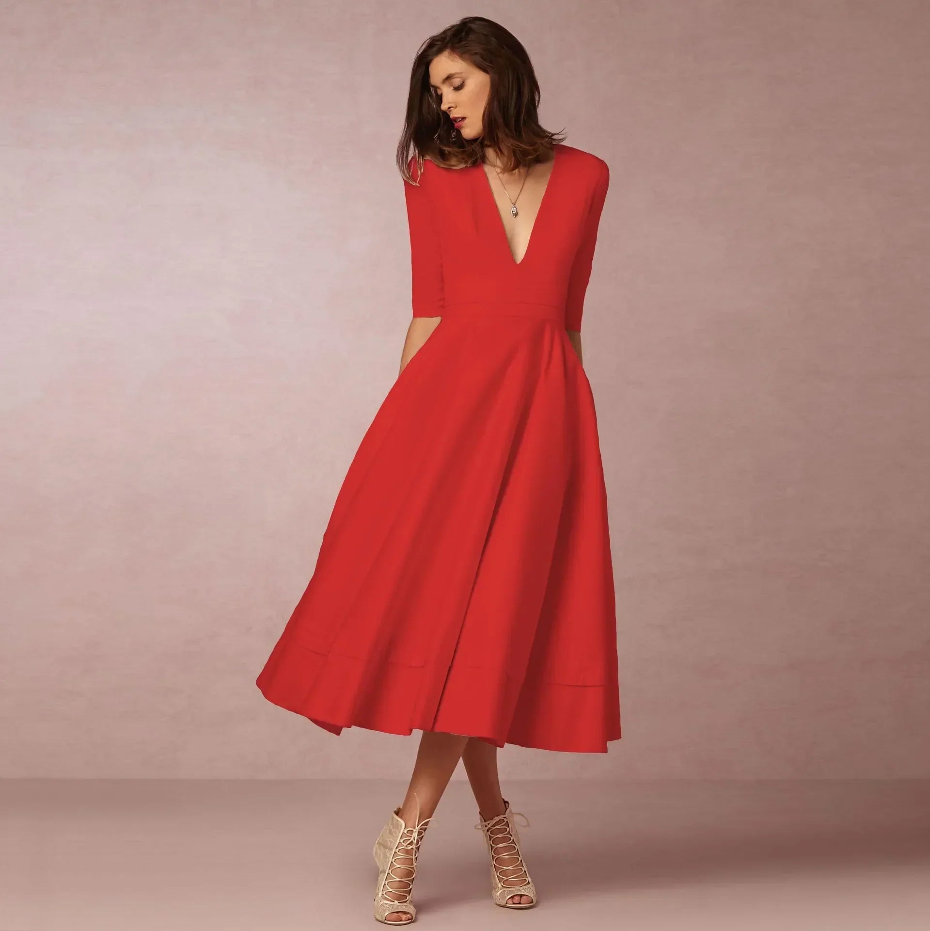 Elegant Midi Dress for Women