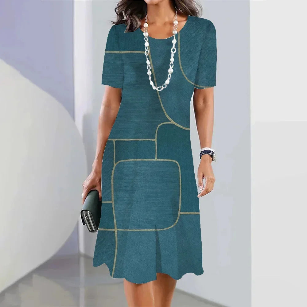 Printed Midi Dress for Women