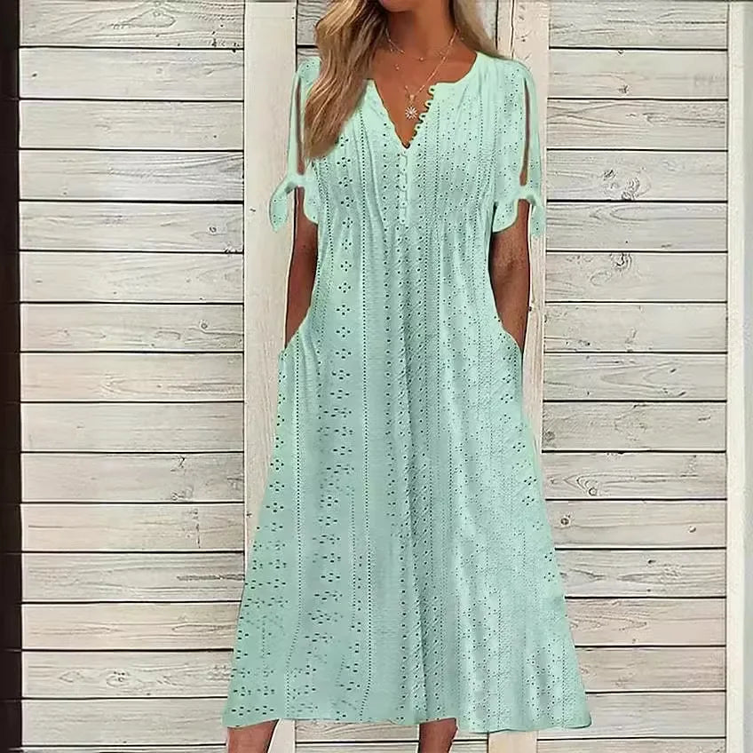Lace Dress with V-Neck for Women