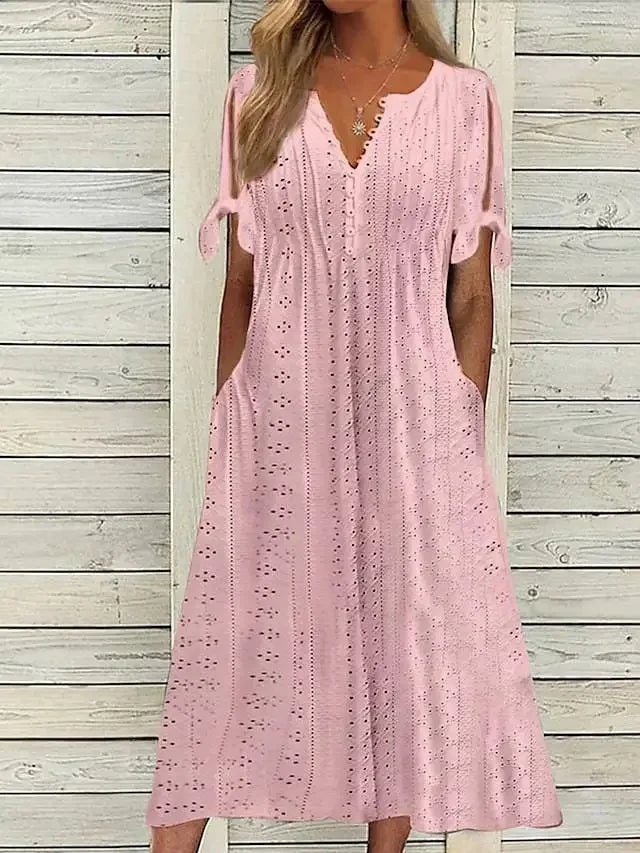 Lace Dress with V-Neck for Women
