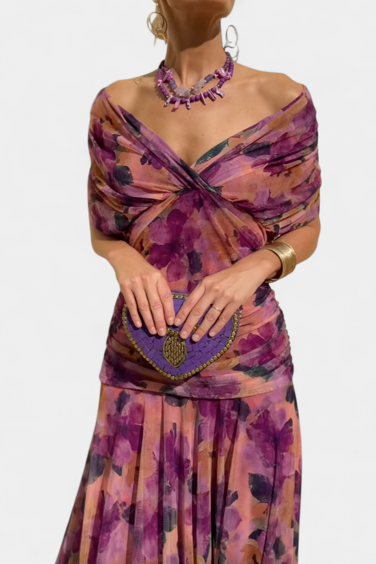 Long Floral Print Dress for Women