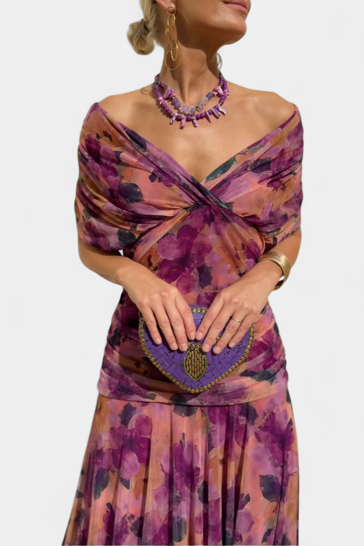 Long Floral Print Dress for Women