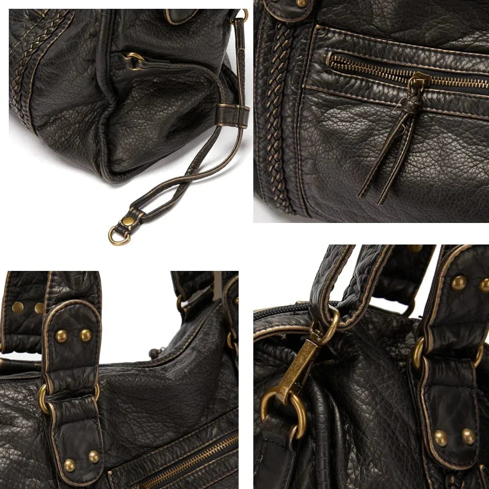 Large vintage-style handbag for women