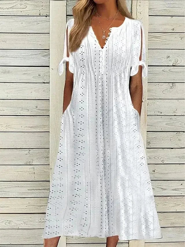 Lace Dress with V-Neck for Women