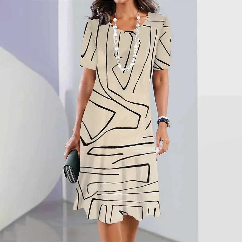 Printed Midi Dress for Women
