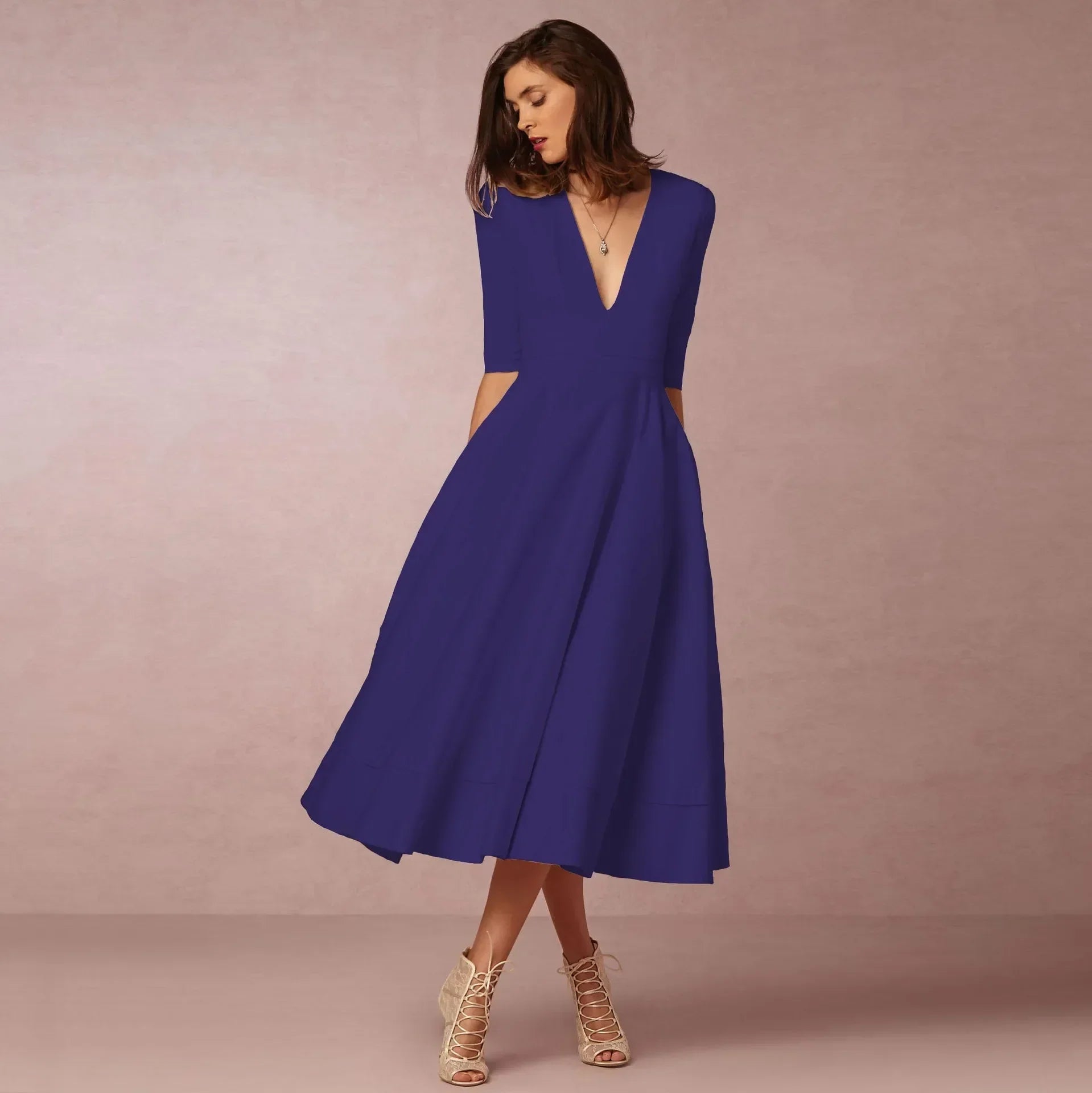 Elegant Midi Dress for Women