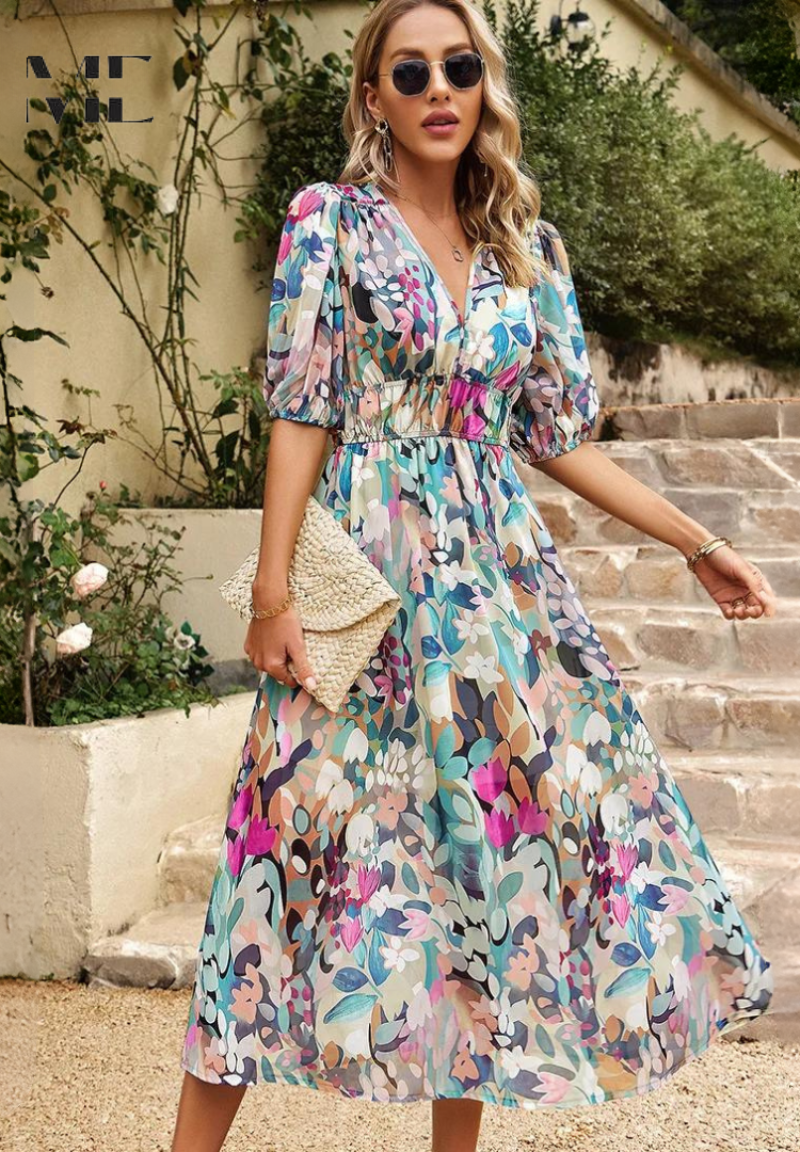 Printed Long Dress for Women