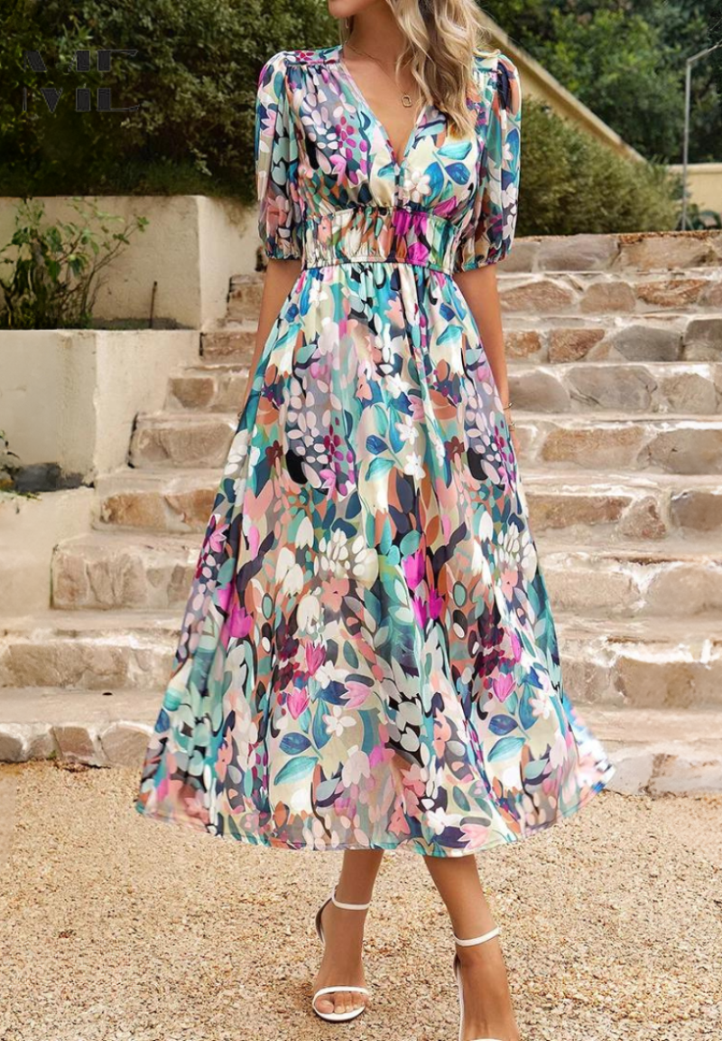 Printed Long Dress for Women