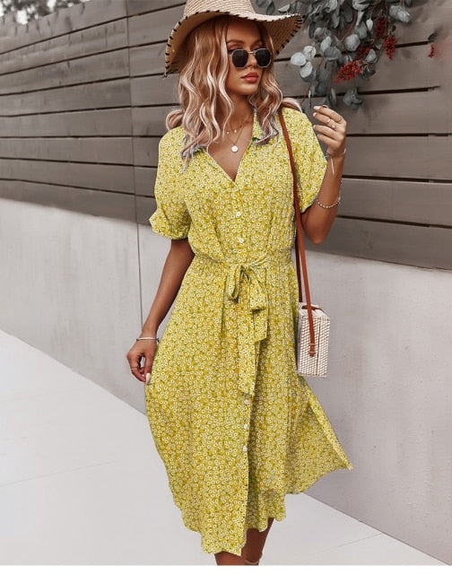 Printed Midi Dress for Women
