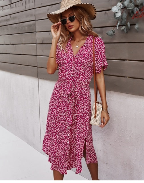 Printed Midi Dress for Women