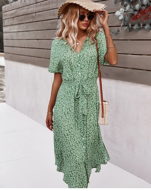 Printed Midi Dress for Women
